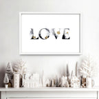 Love wall art for Christmas decor