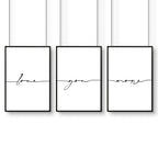 First anniversary gifts paper | set of 3 framed wall art for Bedroom