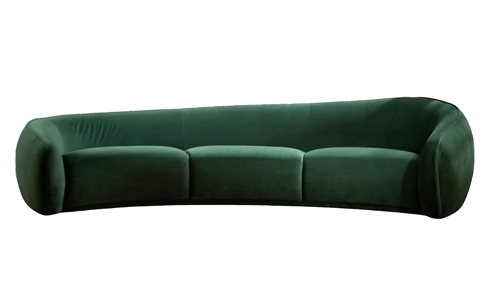 Green sofa on a transparent background