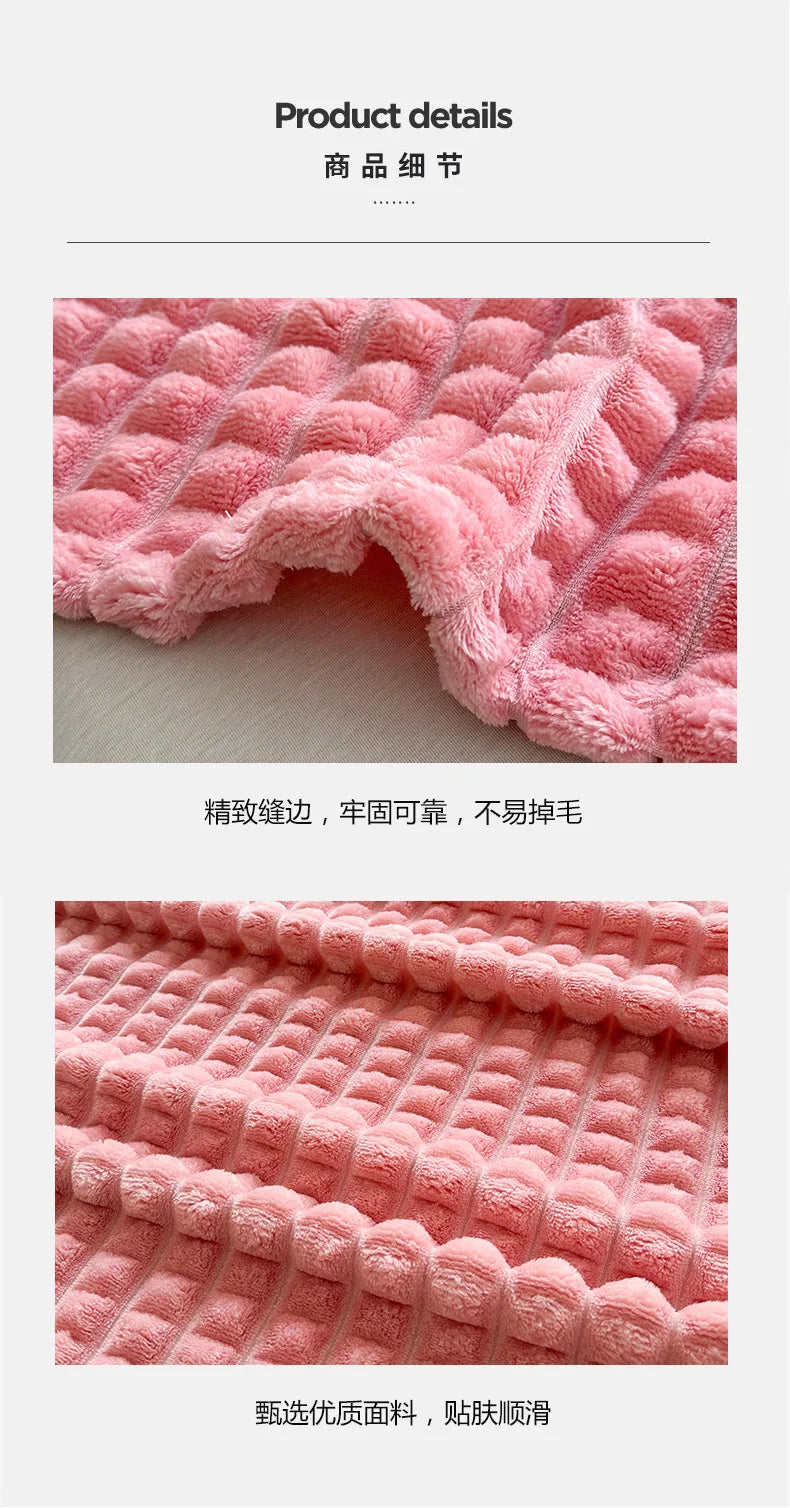 Luxury Imitation Fur Flannel Blanket – Ultra-Soft Winter Throw