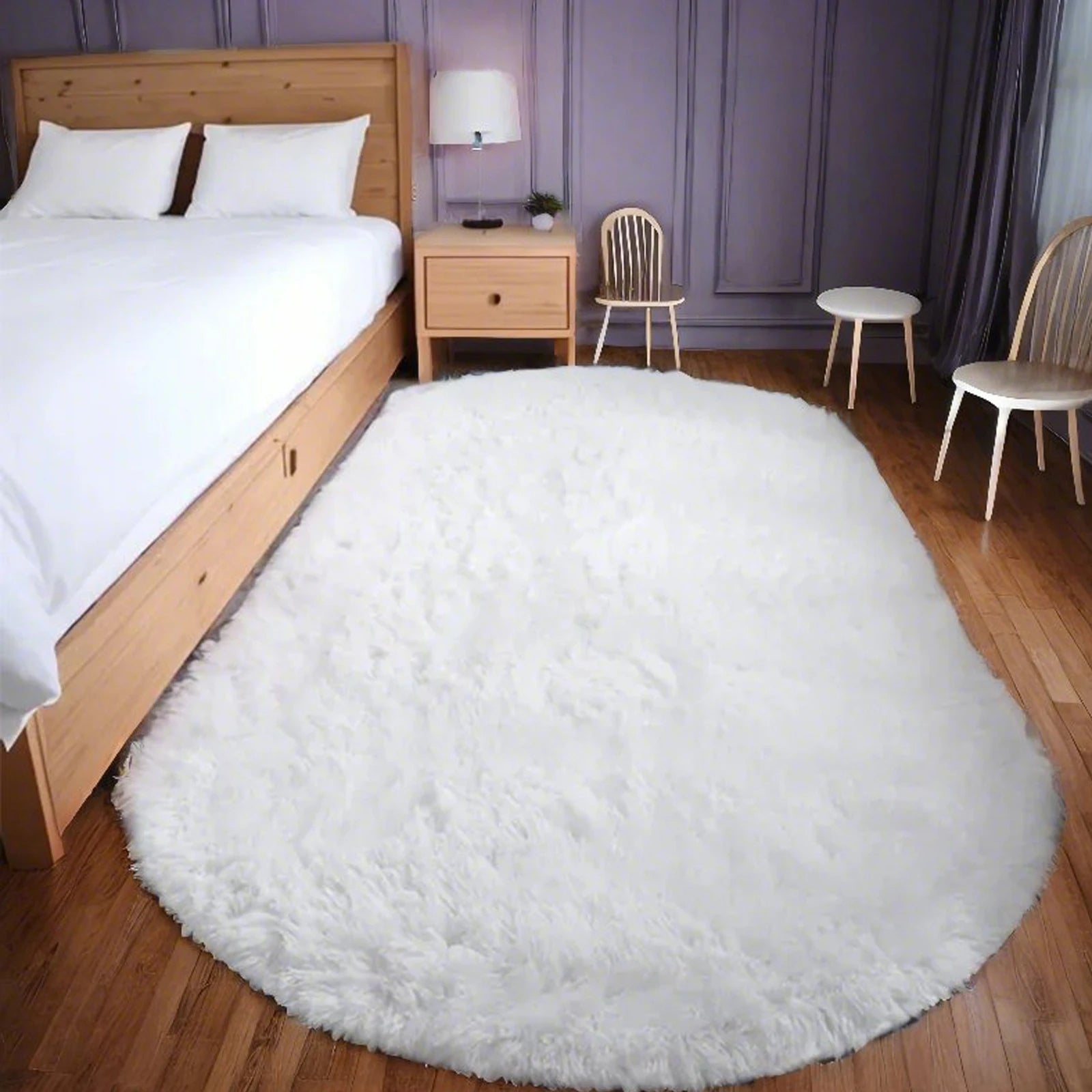 Luxury Oval Soft A Fluffy Rug - MOOAZAA
