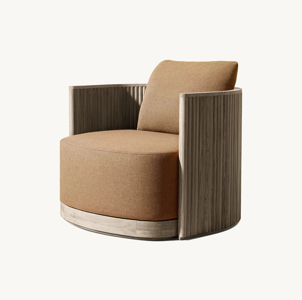 Luxury Teak Outdoor Sectional Sofa Set with Waterproof Cushions - MOOAZAA