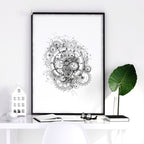 Male Office Decor | Set of 3 Abstract Clocks Wall art Prints