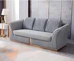 Manhattan Sofa Set in Luxury Grey Velvet - MOOAZAA 
