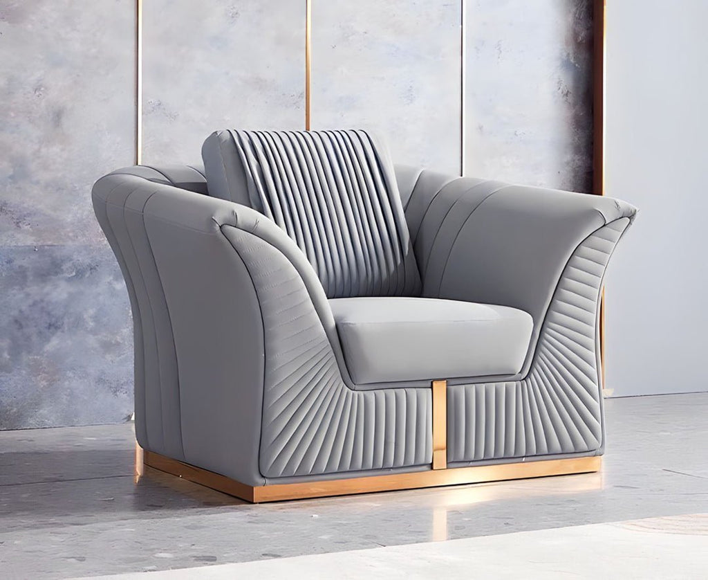 Manhattan Sofa Set in Luxury Grey Velvet - MOOAZAA 