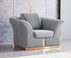 Manhattan Sofa Set in Luxury Grey Velvet - MOOAZAA 