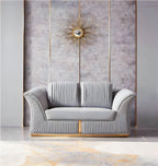 Manhattan Sofa Set in Luxury Grey Velvet - MOOAZAA 