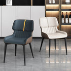 MARME Nordic Leather Dining Chair - MOOAZAA 