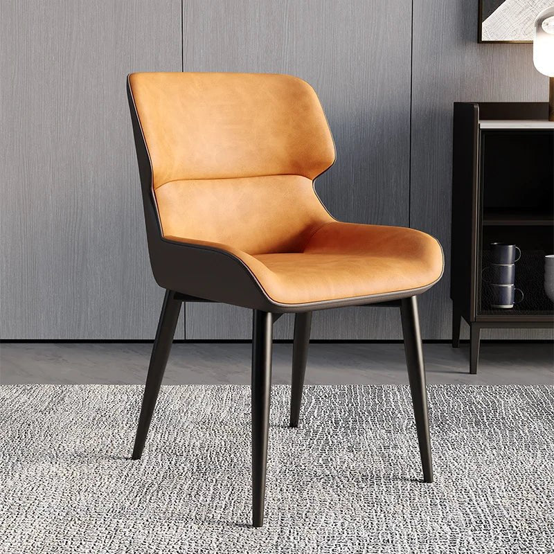 MARME Nordic Leather Dining Chair - MOOAZAA 