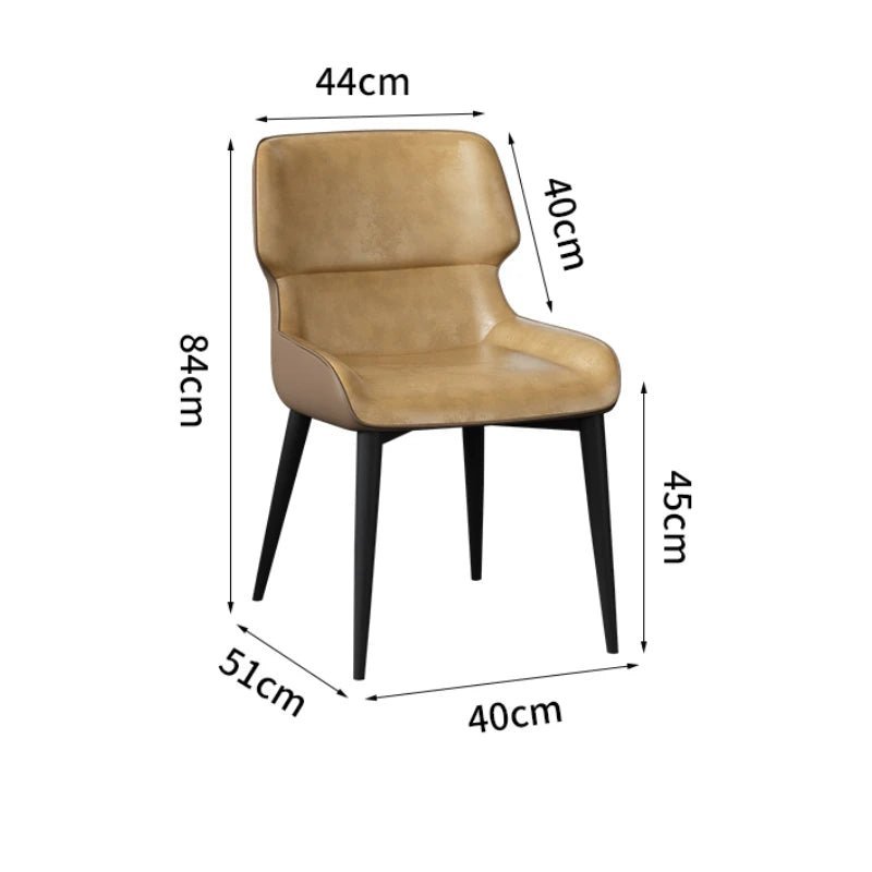 MARME Nordic Leather Dining Chair - MOOAZAA 