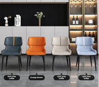 MARME Nordic Leather Dining Chair - MOOAZAA 