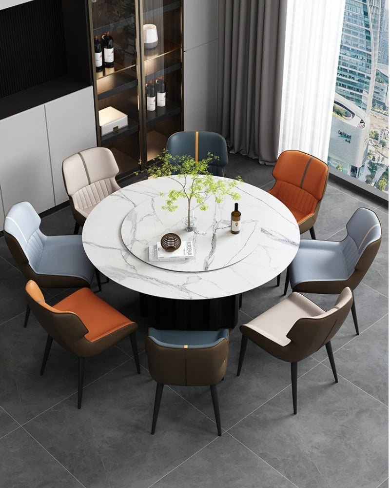 MARME Nordic Leather Dining Chair - MOOAZAA 