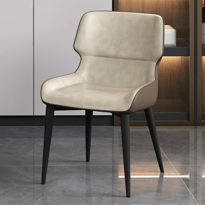 MARME Nordic Leather Dining Chair - MOOAZAA 