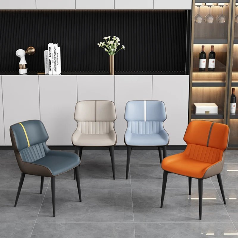 MARME Nordic Leather Dining Chair - MOOAZAA 