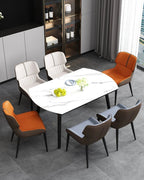 MARME Nordic Leather Dining Chair - MOOAZAA 