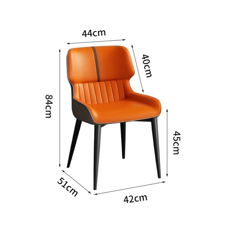 MARME Nordic Leather Dining Chair - MOOAZAA 