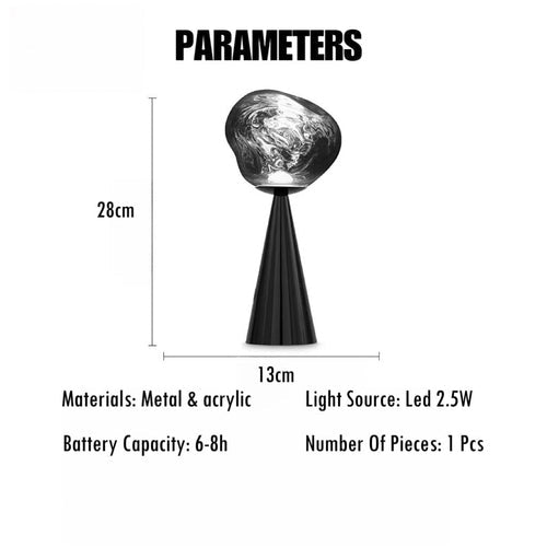 Melt Portable Dimmable Led Table Lamp - Modern Nordic Bedside Lamp - MOOAZAA