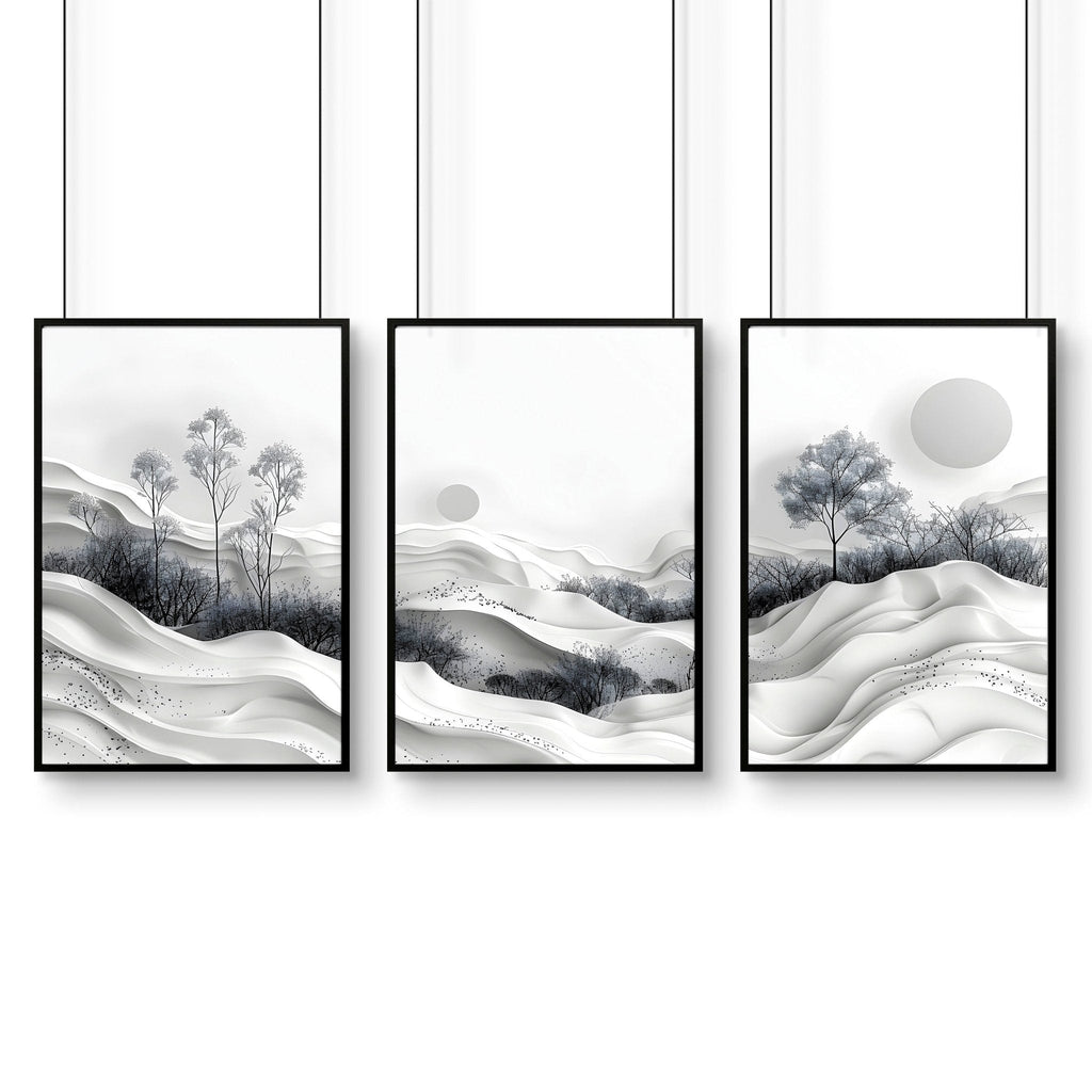 Mens Bedroom Art | Set of 3 Wall Art Prints