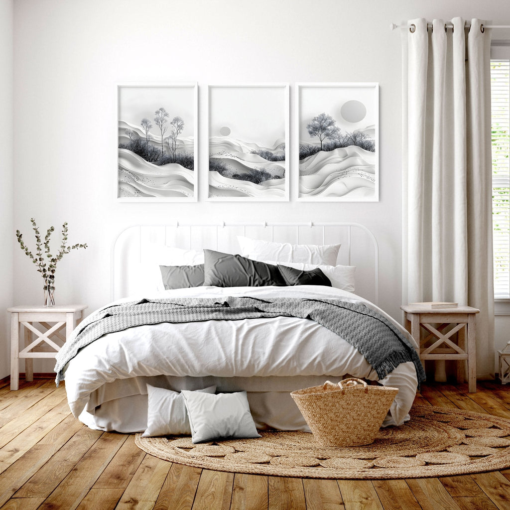 Mens Bedroom Art | Set of 3 Wall Art Prints