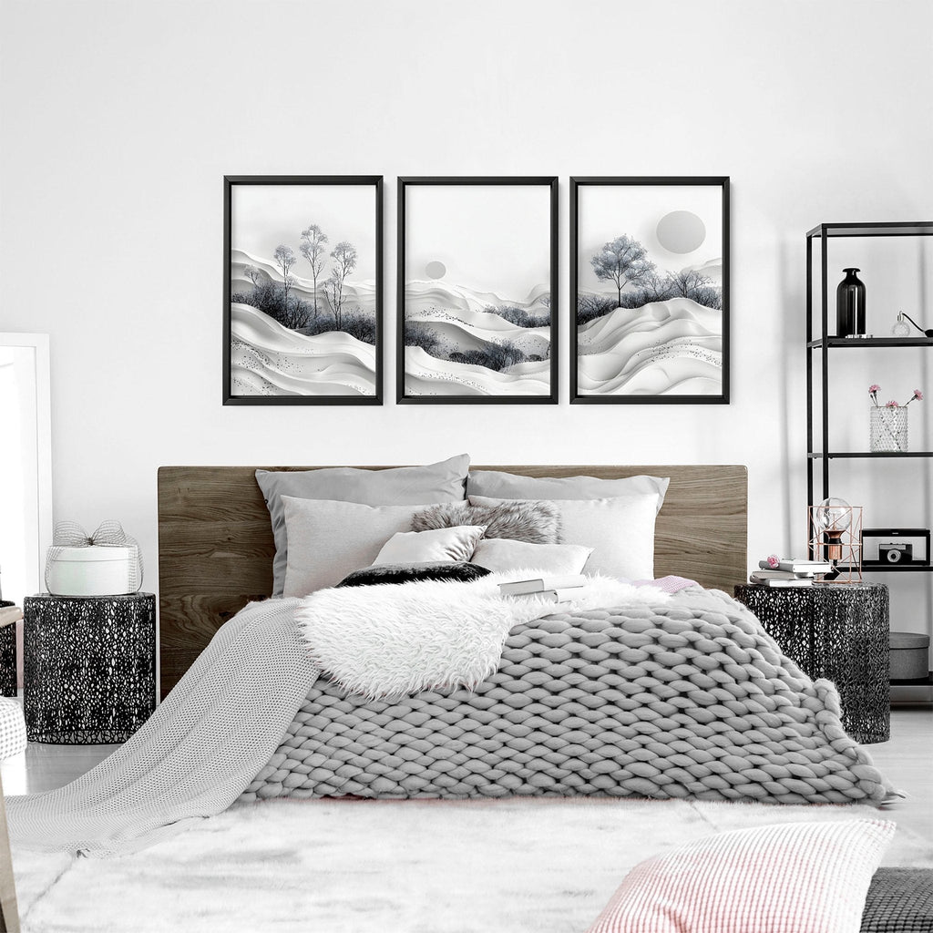 Mens Bedroom Art | Set of 3 Wall Art Prints