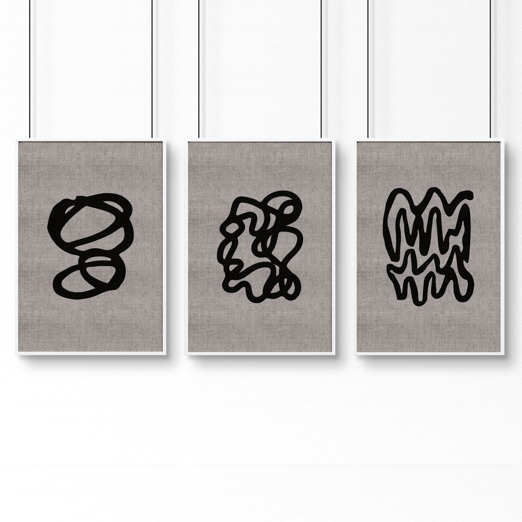 Minimal Art Wall | Set of 3 wall art prints
