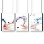 Minimal wall art | set of 3 Japanese wall art