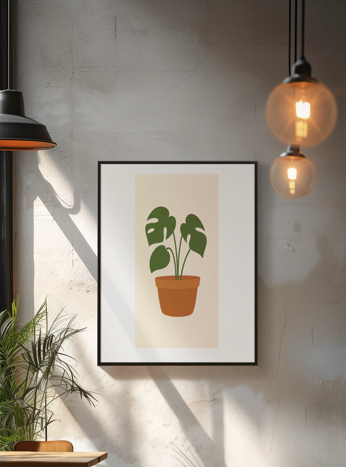 Minimalist Monstera Plant Print