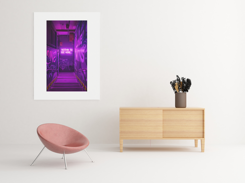 Graffiti Wall Art – Neon Urban Alley Print