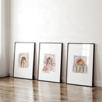 Modern Artwork For Walls | Set of 3 Moroccan Inspired Wall art Prints