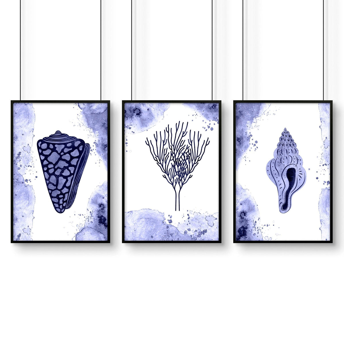 Pictures for living room walls | Set of 3 wall art prints