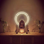 Modern Black Gold Circle LED Wall Lamp - MOOAZAA