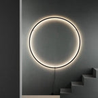 Modern Black Gold Circle LED Wall Lamp - MOOAZAA