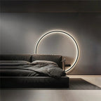 Modern Black Gold Circle LED Wall Lamp - MOOAZAA