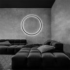 Modern Black Gold Circle LED Wall Lamp - MOOAZAA