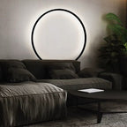 Modern Black Gold Circle LED Wall Lamp - MOOAZAA
