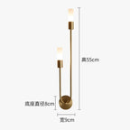 Modern Brass & Black LED Wall Lamp – Double Light Wall Sconce - MOOAZAA