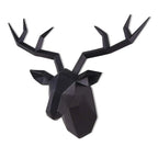 Modern Geometric Deer Head Wall Sculpture – Resin Antler Decor - MOOAZAA