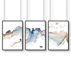Modern home office ideas | set of 3 wall art prints