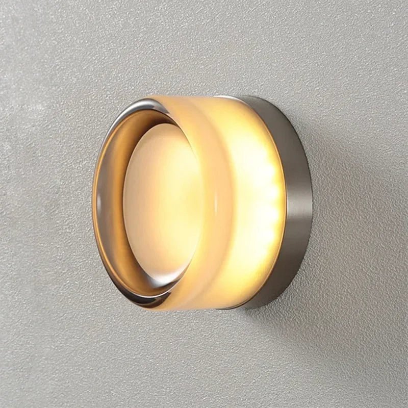 Modern Jelly LED Wall Lamp – Round Glass Wall Light - MOOAZAA