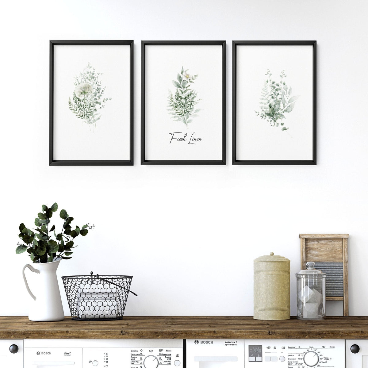 Laundry Room Artwork | Set of 3 French Country Prints