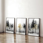 Modern Living Room Wall Art | Set of 3 Asian Inspired Wall art Prints