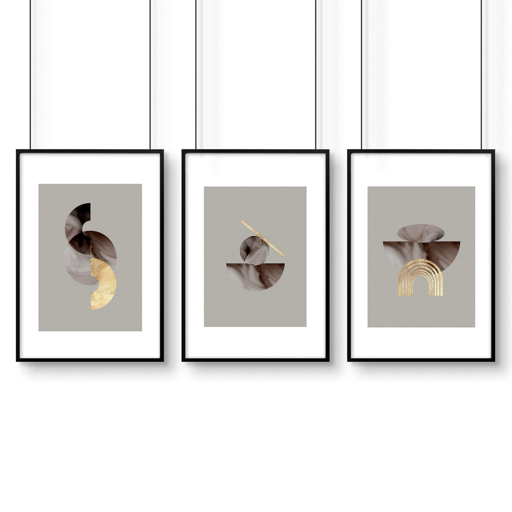 Modern Wall Art for Living Room – Set of 3 Prints