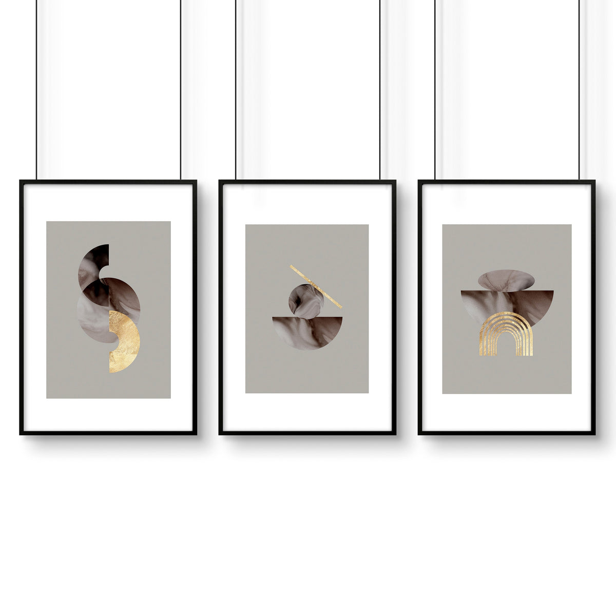 Modern Wall Art for Living Room – Set of 3 Prints