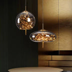 Modern Starry Sky Glass LED Pendant Light – Luxury Hanging Ceiling Lamp - MOOAZAA