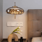 Modern Starry Sky Glass LED Pendant Light – Luxury Hanging Ceiling Lamp - MOOAZAA