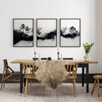 Modern Wall Art For Living Room | Set of 3 Asian Inspired Wall art Prints