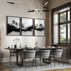 Modern Wall Art For Living Room | Set of 3 Asian Inspired Wall art Prints