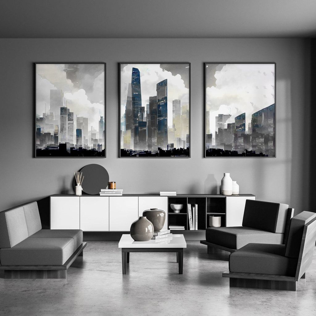 Contemporary Wall Art UK | Set of 3 Skyscraper Prints