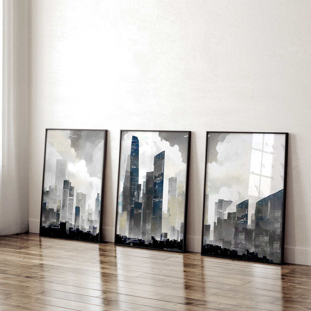 Contemporary Wall Art UK | Set of 3 Skyscraper Prints