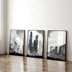 Contemporary Wall Art UK | Set of 3 Skyscraper Prints